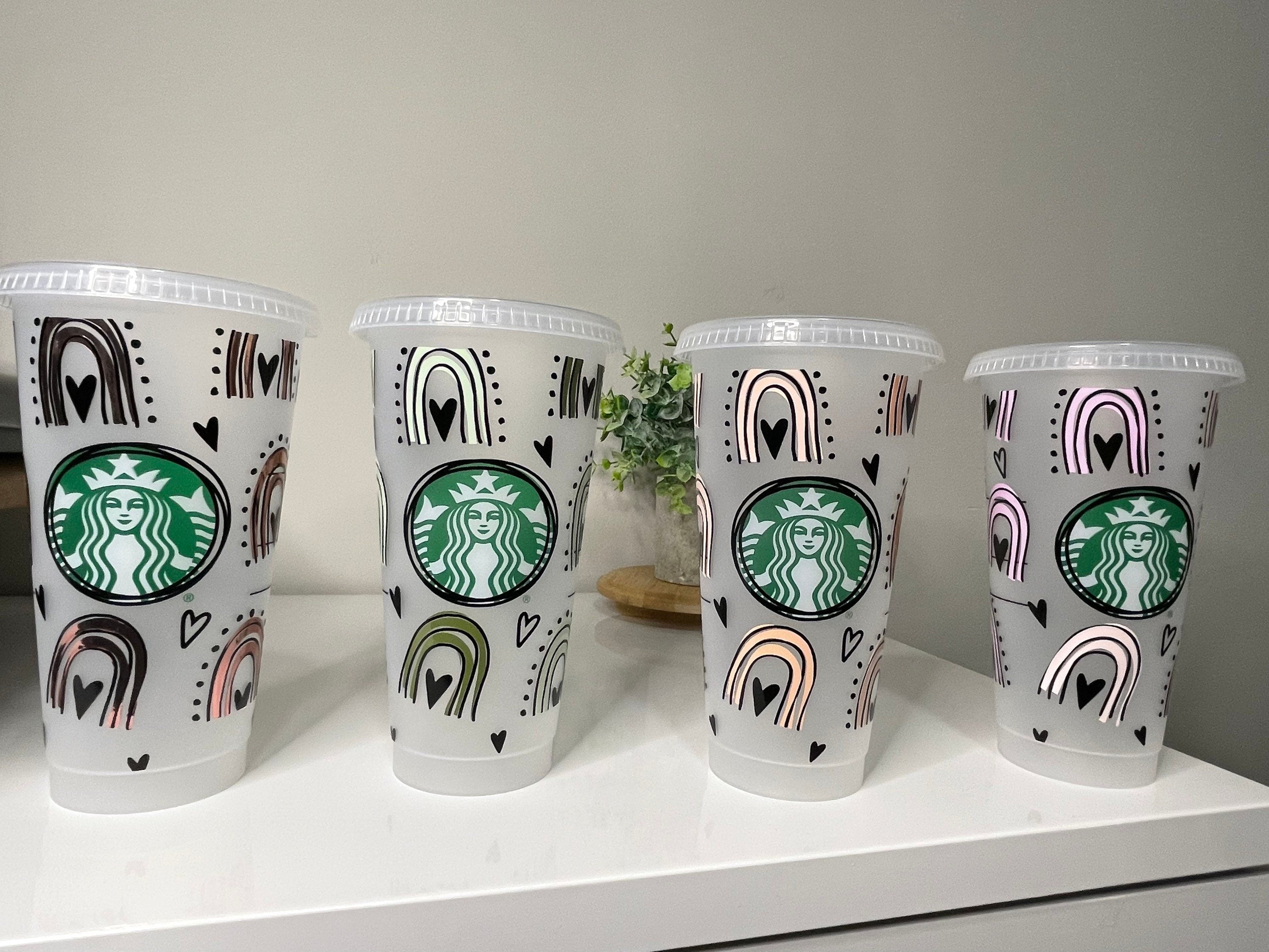 Starbucks monogram rainbow venti cold cup - Folksy