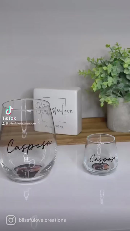 Custom Wine Glass & Shot Glass